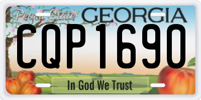 GA license plate CQP1690