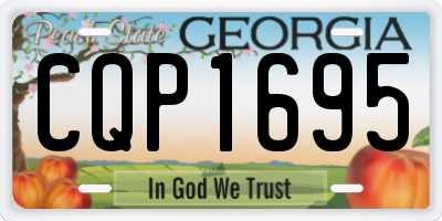 GA license plate CQP1695