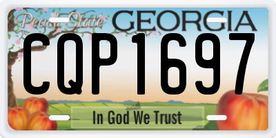 GA license plate CQP1697