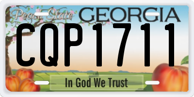 GA license plate CQP1711