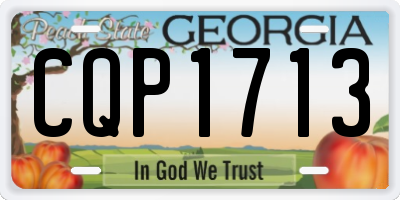 GA license plate CQP1713
