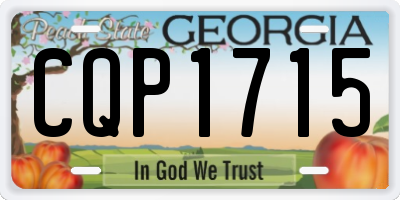 GA license plate CQP1715