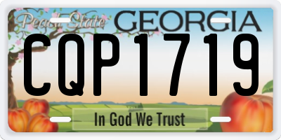 GA license plate CQP1719