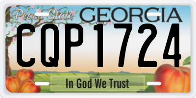 GA license plate CQP1724