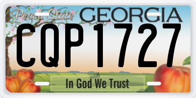 GA license plate CQP1727