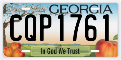 GA license plate CQP1761