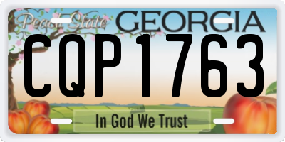 GA license plate CQP1763