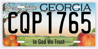 GA license plate CQP1765