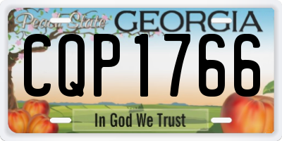 GA license plate CQP1766