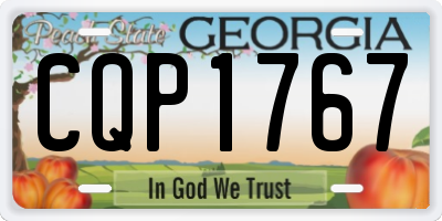 GA license plate CQP1767