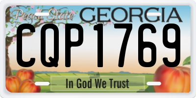 GA license plate CQP1769