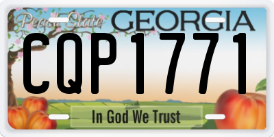 GA license plate CQP1771