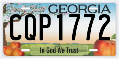 GA license plate CQP1772