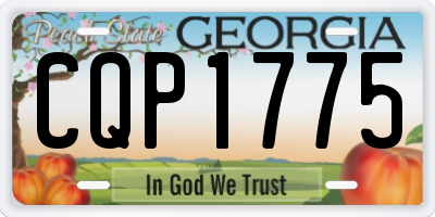 GA license plate CQP1775