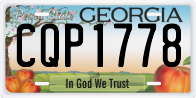 GA license plate CQP1778