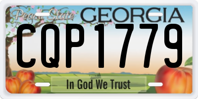 GA license plate CQP1779