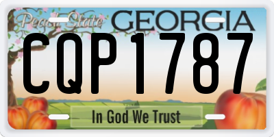 GA license plate CQP1787