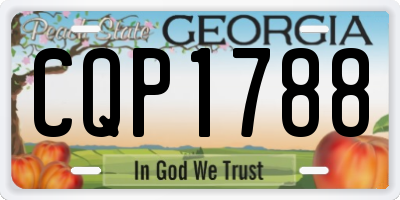 GA license plate CQP1788
