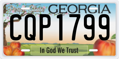 GA license plate CQP1799