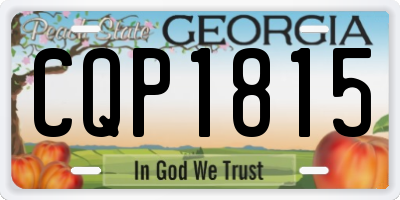 GA license plate CQP1815