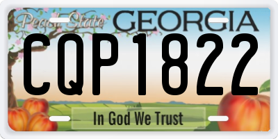 GA license plate CQP1822