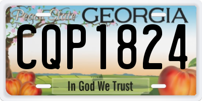 GA license plate CQP1824