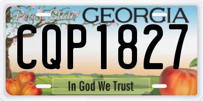 GA license plate CQP1827