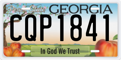 GA license plate CQP1841