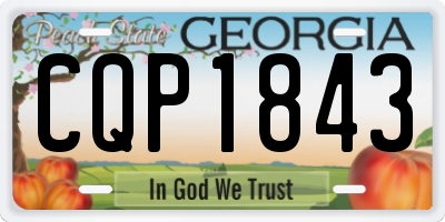 GA license plate CQP1843