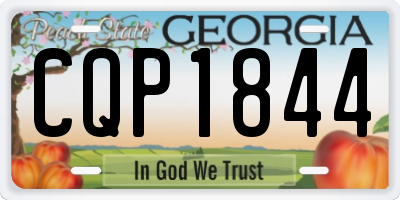GA license plate CQP1844