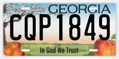GA license plate CQP1849