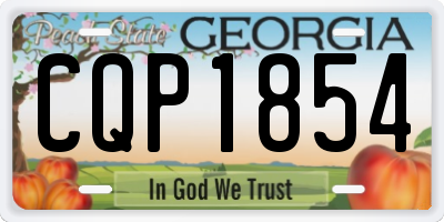 GA license plate CQP1854