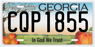 GA license plate CQP1855