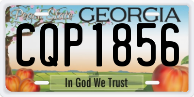 GA license plate CQP1856