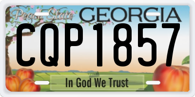 GA license plate CQP1857