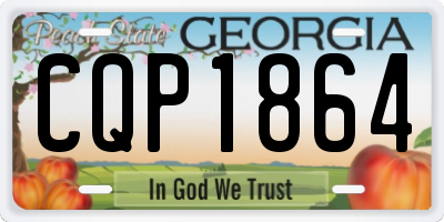 GA license plate CQP1864