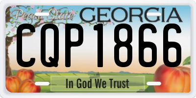 GA license plate CQP1866