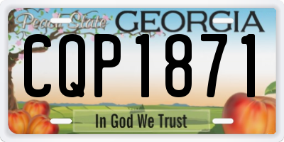 GA license plate CQP1871