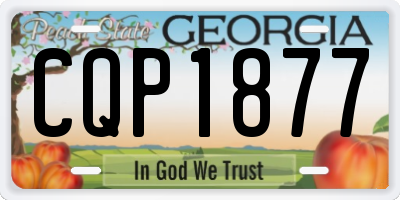 GA license plate CQP1877
