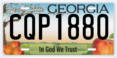 GA license plate CQP1880