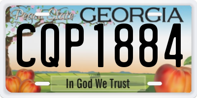 GA license plate CQP1884
