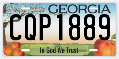 GA license plate CQP1889