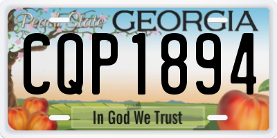 GA license plate CQP1894