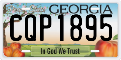 GA license plate CQP1895