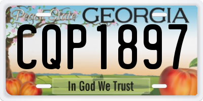 GA license plate CQP1897