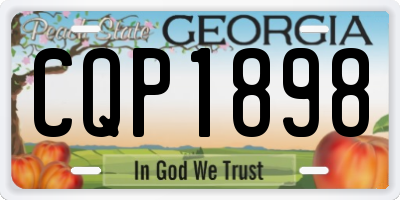 GA license plate CQP1898