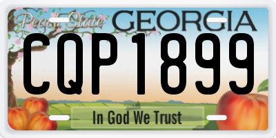 GA license plate CQP1899