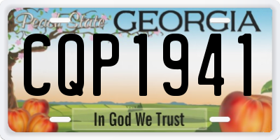 GA license plate CQP1941
