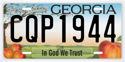 GA license plate CQP1944