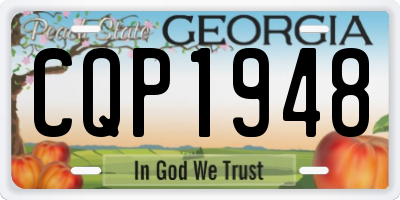 GA license plate CQP1948